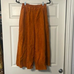 Vintage Suede Burnt Orange Palazzo Pants